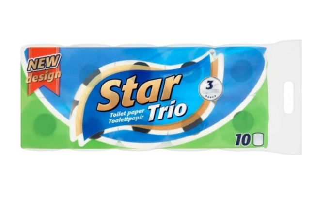 Toaletný papier Star 10ks 3 vrstvový - Klas