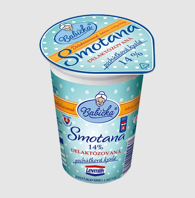 Babička Lakto Free smotana kyslá 14% 200 g - Klas