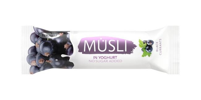 TEKMAR Tyčinka müsli bez cukru v jogurtu - černý rybíz 30 g - Klas