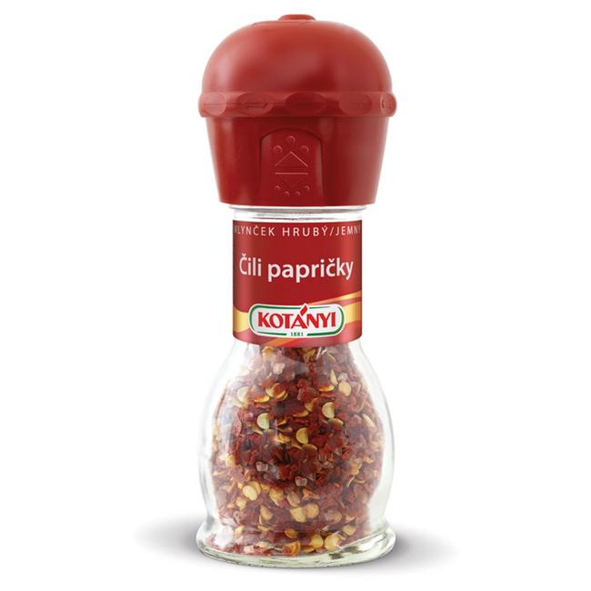 Kotányi mlynček čili papričky hrubý/jemný 35 g - Klas
