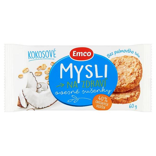 Emco Mysli na Zdraví Ovsené sušienky s kokosom 60 g - Klas