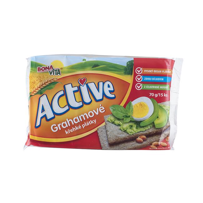 Bonavita Active krehké plátky grahamové 70 g - Klas