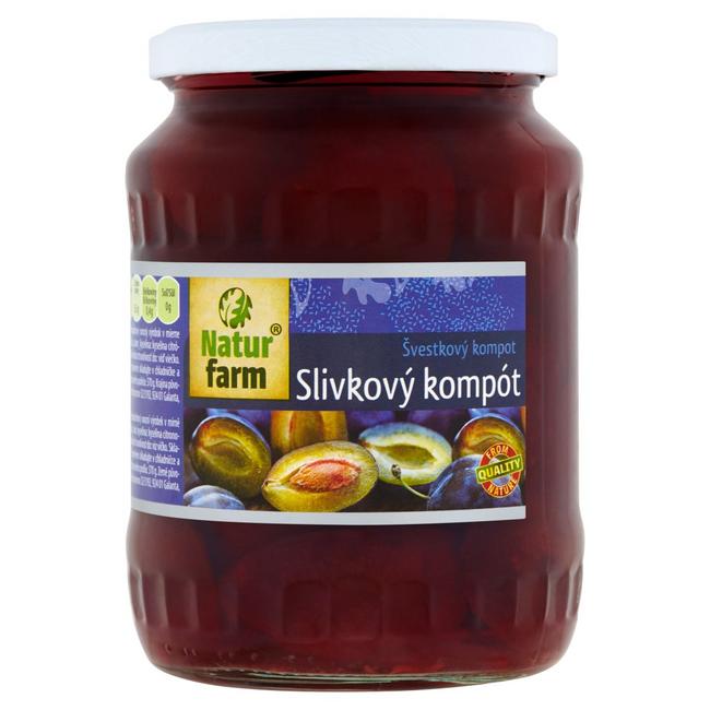 Natur Farm Kompót slivkový polený 680 g /PP 385g - Klas