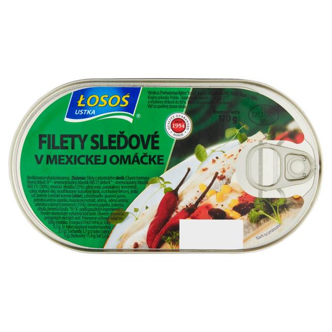 Łosoś Ustka Filety sleďové v mexickej omáčke 170 g - Klas