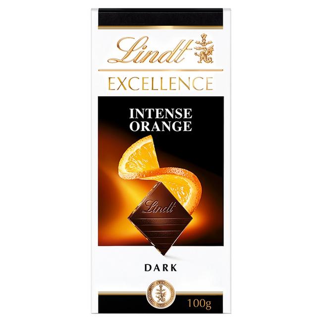 Lindt Excellence Horká čokoláda s pomarančovými kúskami a s kúskami mandlí 100 g - Klas