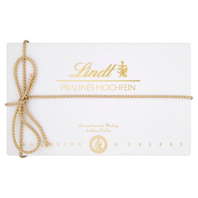 Lindt Dezert Pralinés Hochfein zmes čokoládových bonbónov čiastočne plnených z mliečnej čokolády 120 g - Klas
