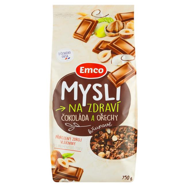 Emco Mysli na Zdraví Chrumkavé čokoláda a orechy 750 g - Klas