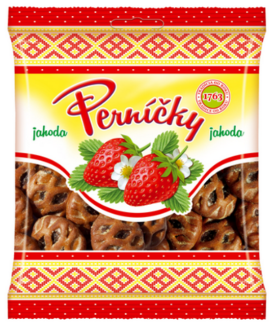 Perníčky s jahodovou náplňou v cukrovej glazúre 150g - Klas