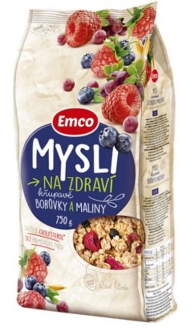 Emco Mysli na zdraví Chrumkavé čučoriedky a maliny 750g - Klas