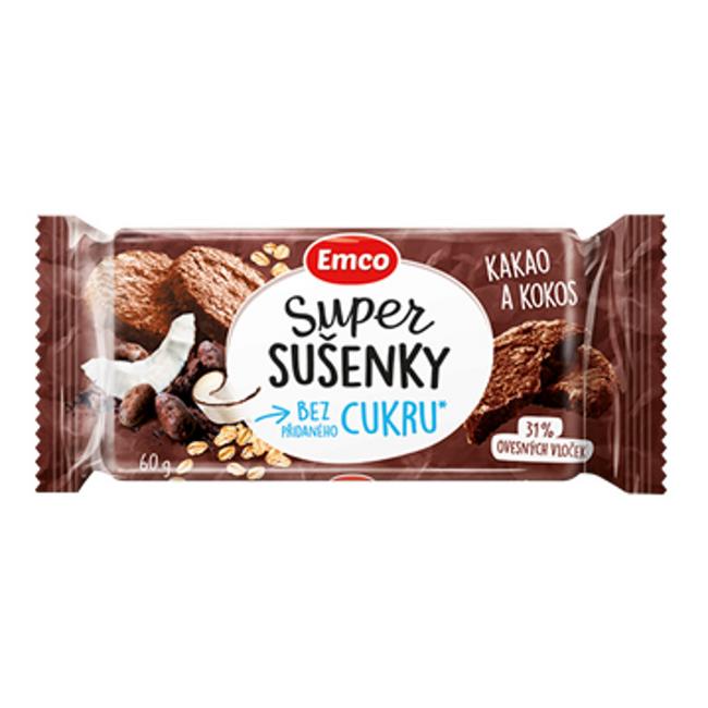 Emco Super sušienky kakao a kokos 60 g - Klas
