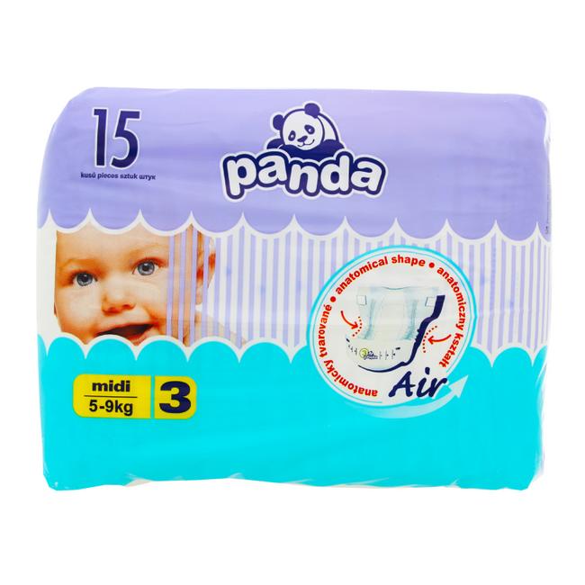 Panda Midi plienky 5-9 kg 15 ks - Klas