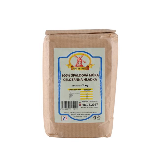 Mlyn-PD Sokolce 100% Špaldová múka celozrnná hladká 1 kg - Klas