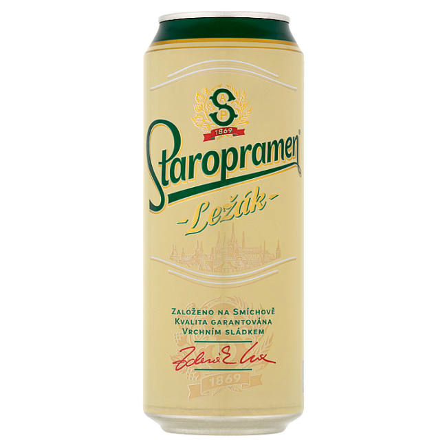 Staropramen Pivo ležiak svetlý 12% 500 ml plech - Klas