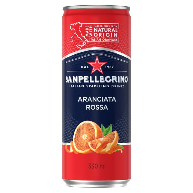 Sanpellegrino sýtený nápoj červený pomaranč plechovka 330 ml - Klas