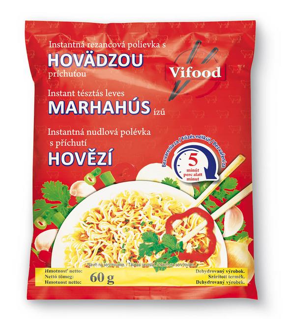 Vifood Instantná rezancová polievka s hovädzou príchuťou 60 g - Klas