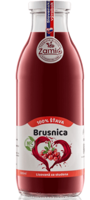 Zamio 100 % šťava brusnica 500 ml - Klas