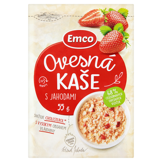 Emco Ovsená kaša s Jahodami 55 g - Klas