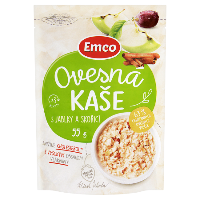 Emco Ovsená kaša s Jablkami a Škoricou 55 g - Klas