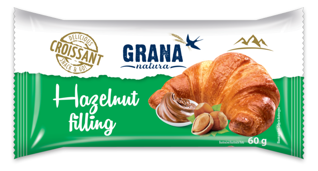 GRANA natura croissant s lieskovoorieškovou náplňou 60 g - Klas