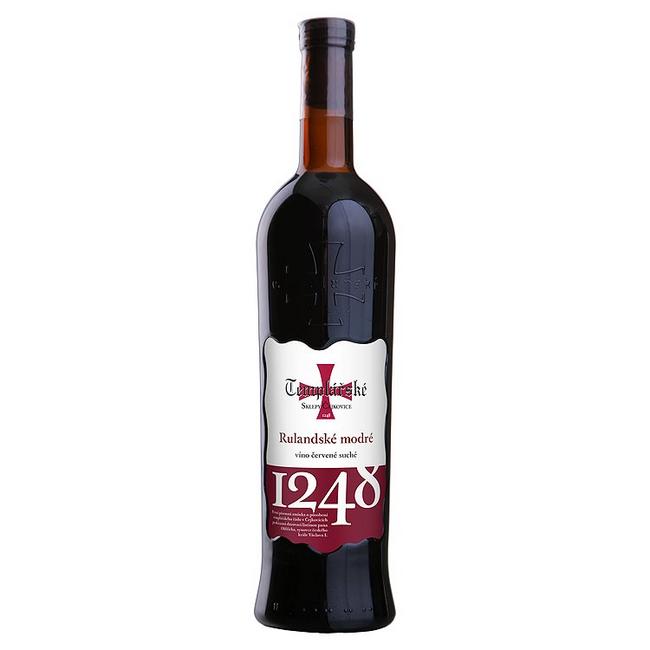 Templářské Sklepy Čejkovice Rulandské Modré víno červené suché 750 ml - Klas