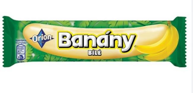 Orion Banány v bielej čokoláde 42 g - Klas
