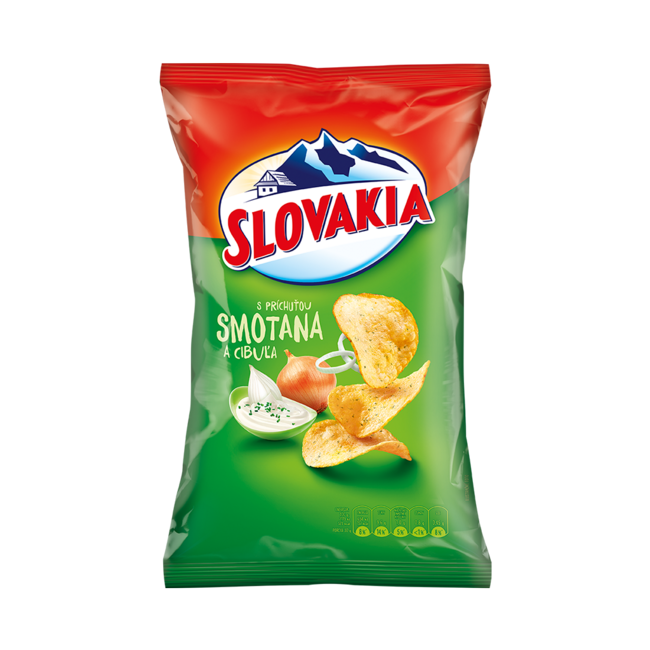 Slovakia Chips smotanovo-cibuľové  130g - Klas
