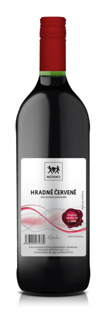 Movino Hradné červené víno polosladké 1 l - Klas