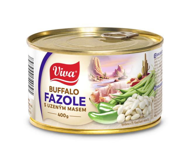 Viva Buffalo fazuľa s údeným mäsom v konzerve 400 g - Klas