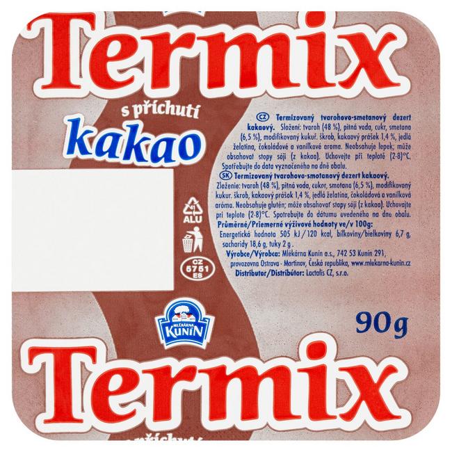 Mlékárna Kunín Termix kakao 90 g - Klas
