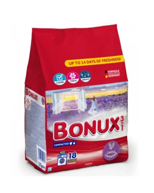 Bonux Lavender prací prášok na farebné prádlo 18PD 1,17kg - Klas
