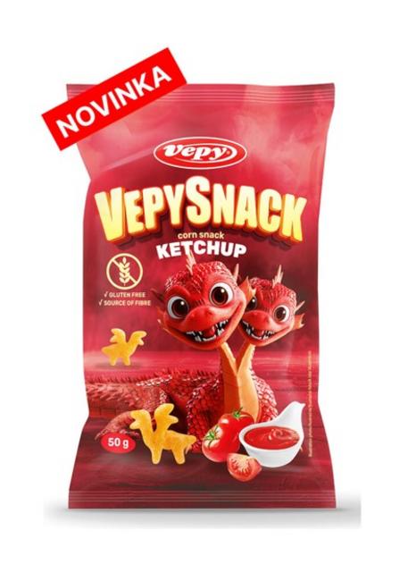 Vepy Vepysnack kukuričné chrumky  s kečupom 50g - Klas