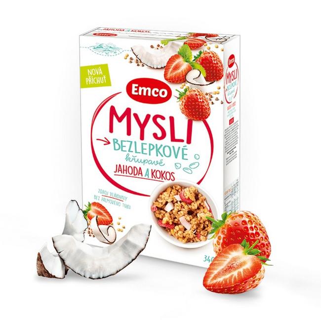 Emco Mysli bezlepkové kokos a jahoda 340g - Klas