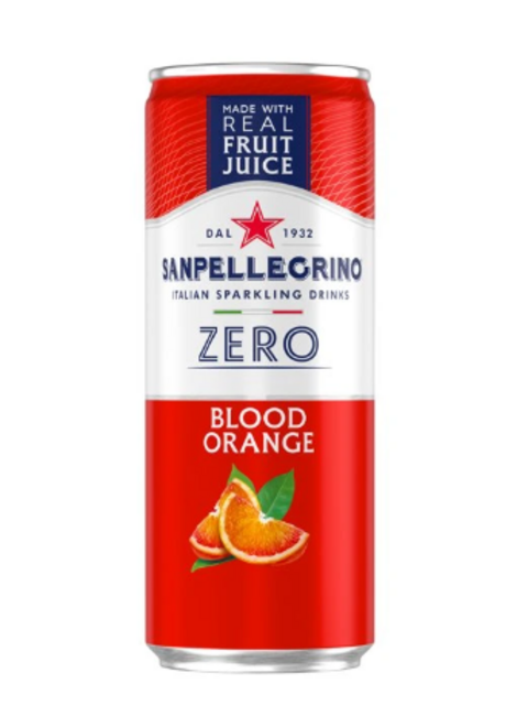 Sanpellegrino sýtený nápoj ZERO červený pomaranč 330 ml - Klas