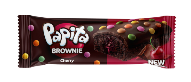 Papita Tyčinka Brownie Cherry 40 g - Klas