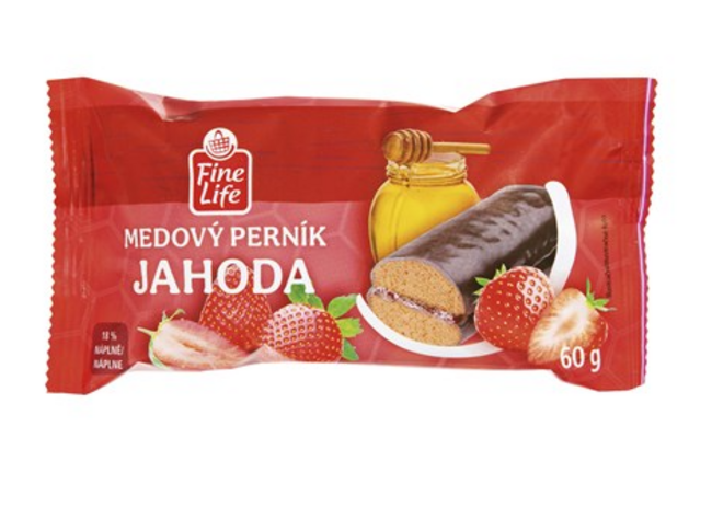 Fine life  perník s príchuťou jahody 60 g - Klas
