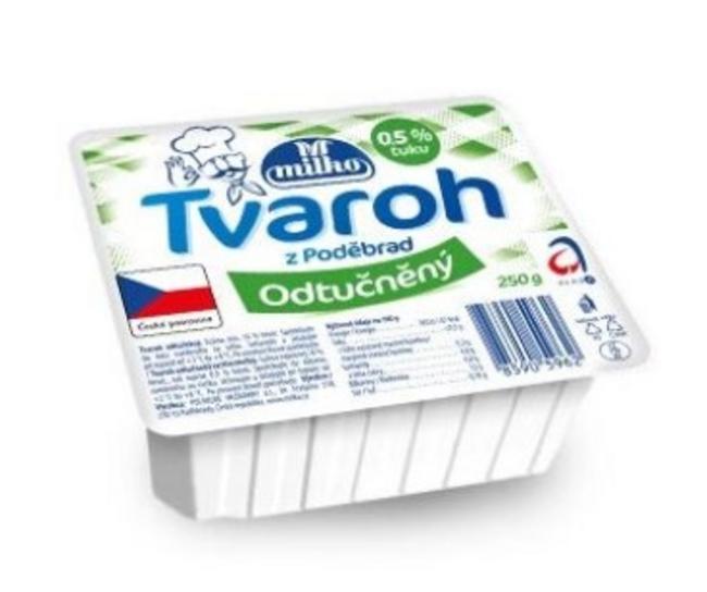 Milko tvaroh jemný odtučnený 250 g - Klas