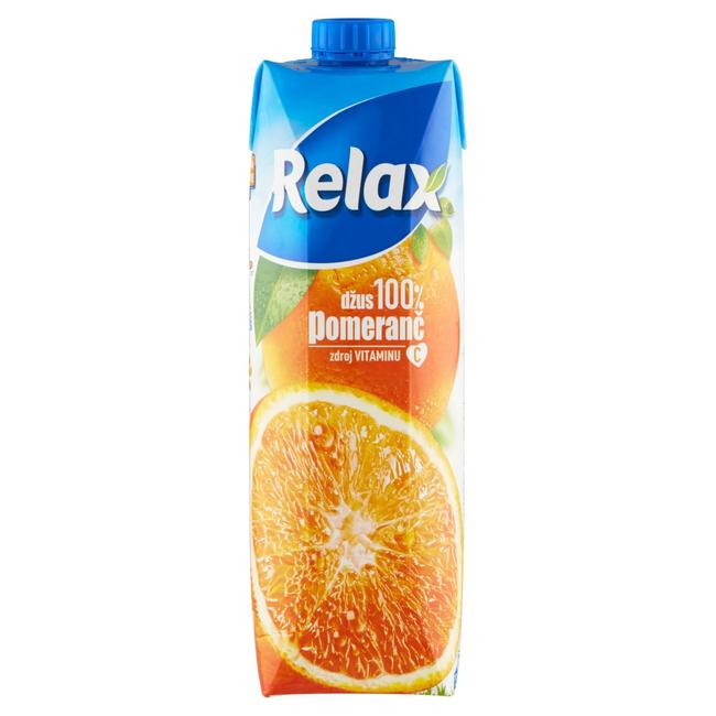 Relax Džús pomaranč 100%, 1l - Klas