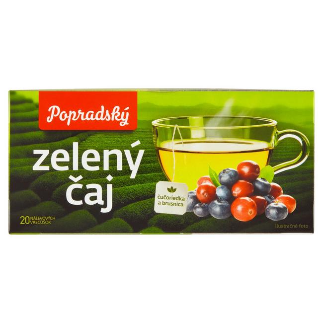 Popradský čaj zelený čučoriedka a brusnica 30 g - Klas
