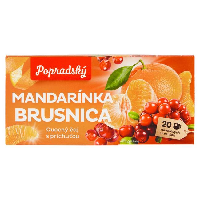 Popradský čaj ovocný mandarínka brusnica 20 x 2 g - Klas