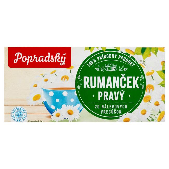 Popradský čaj bylinný rumanček pravý 20 x 1,2 g - Klas