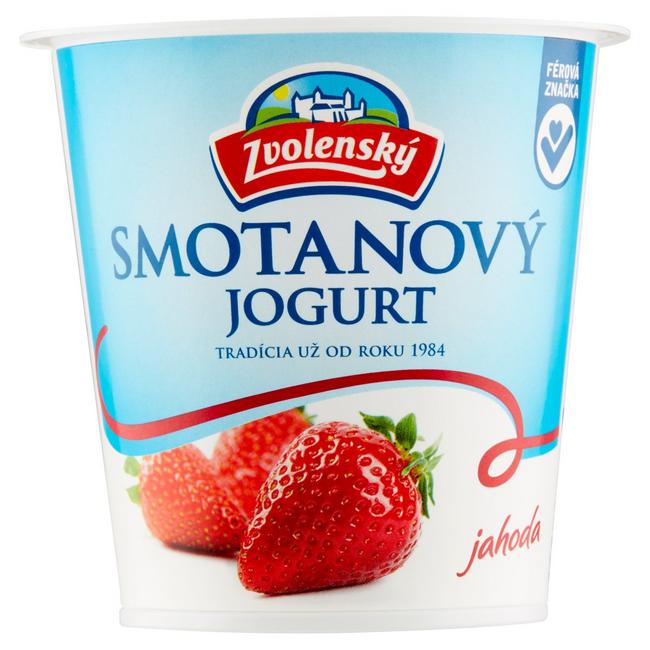Zvolenský Smotanový jogurt jahodový 145 g - Klas
