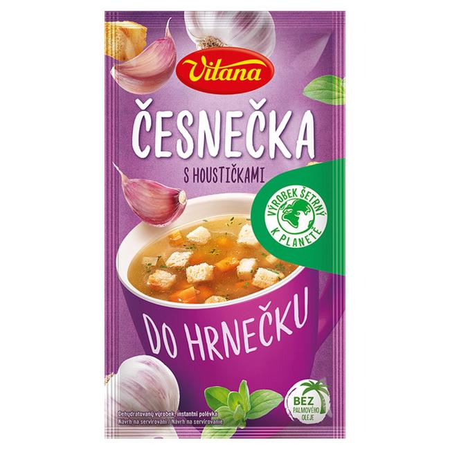 Vitana Do hrnečku Instantná polievka cesnačka so žemličkami 17 g - Klas