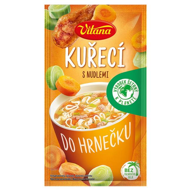 Vitana Do hrnečku Instantná polievka kuracia s rezancami 14 g - Klas