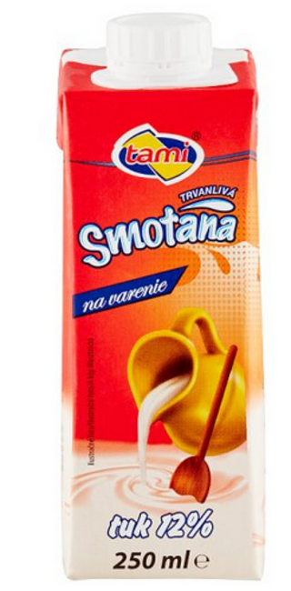 Tami smotana na varenie 12% 250 ml trvanlivá - Klas