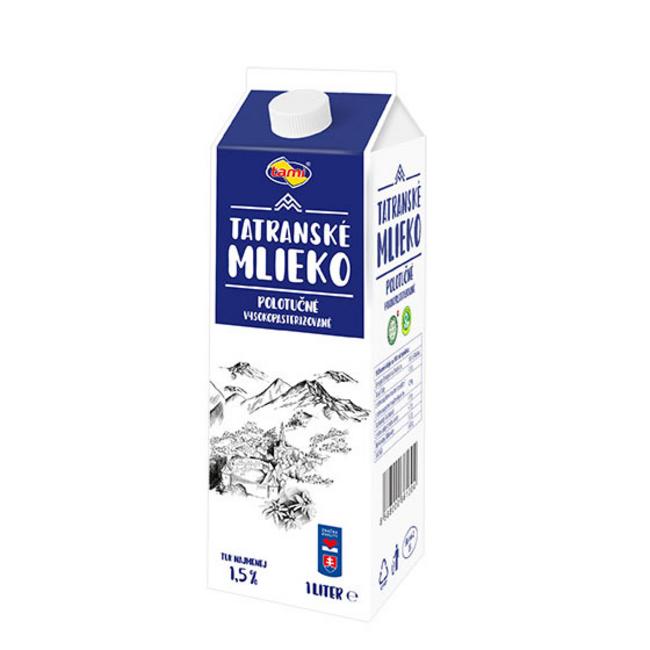 Tami Tatranské mlieko čerstvé 1,5% 1 l - Klas