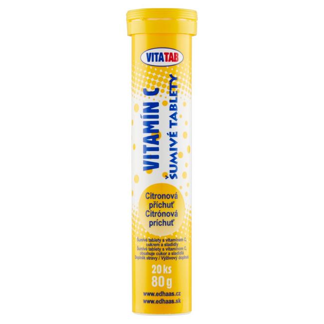 Vitatab Šumivé tablety vitamín C 20 ks 80 g - Klas