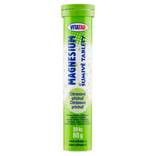 Vitatab Šumivé tablety magnesium 20 ks 80 g - Klas