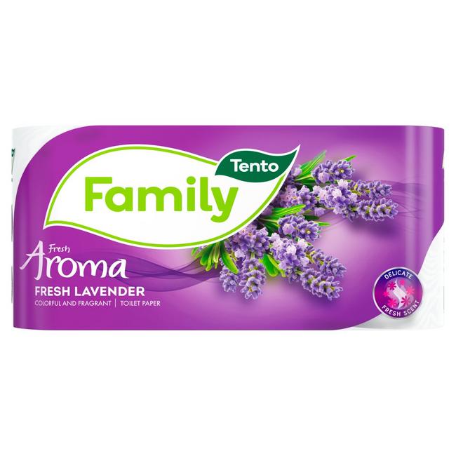 Tento Fresh Aroma Fresh lavender toaletný papier 2-vrstvový 8 ks / 150 útržkov - Klas