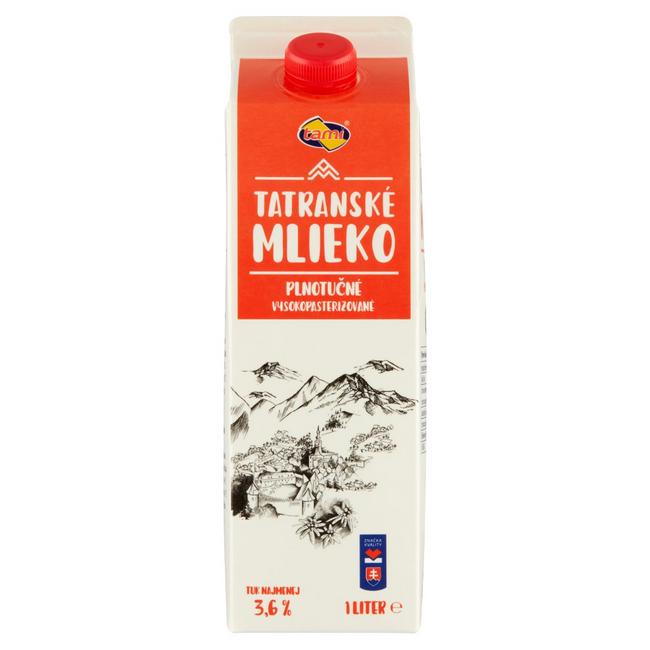 Tami Mlieko tatranské čerstvé 3,6% 1 l - Klas