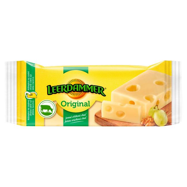Leerdammer Original polotvrdý zrejúci plnotučný syr blok 170 g - Klas